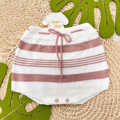 Tapa Fralda Linha Branco com Rose